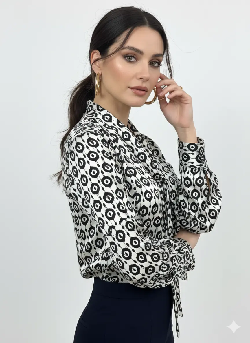 Blusa fantasia con fiocco DORABELLA