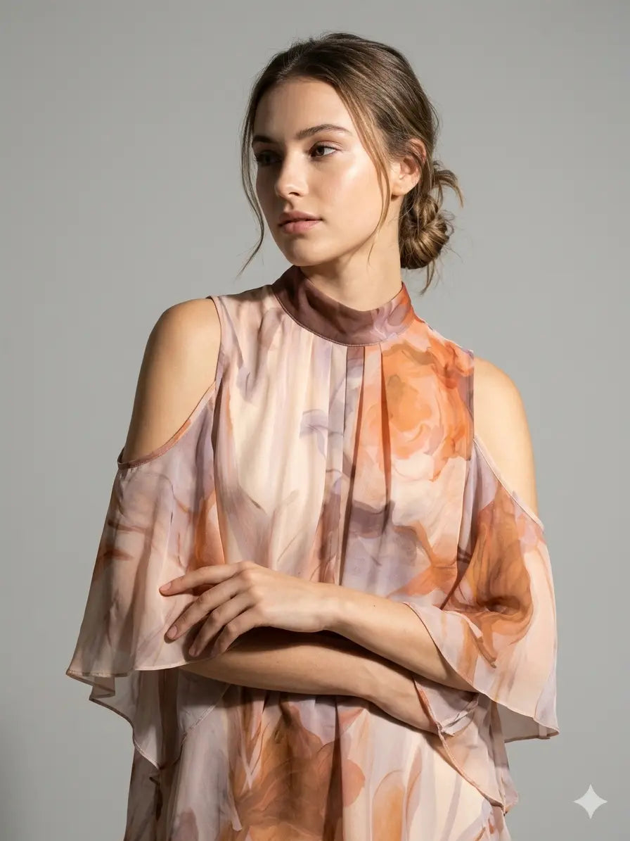 Blusa fantasia con spalle scoperte DORABELLA