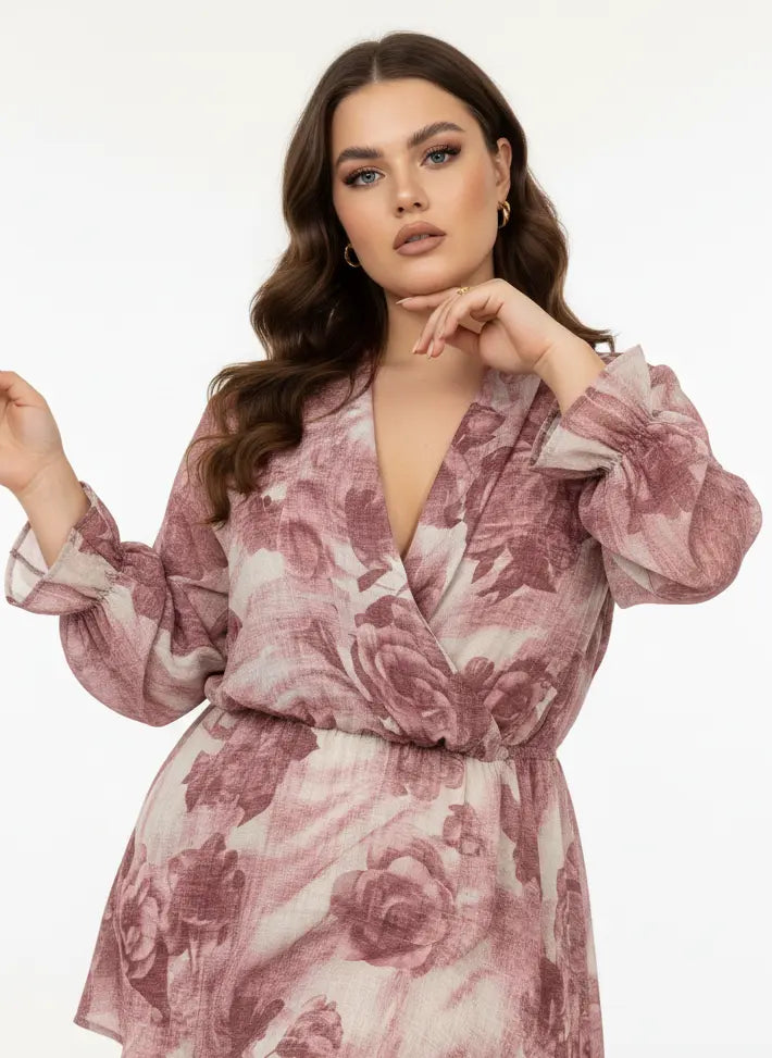 Blusa fantasia con taglio in vita DORABELLA PIU'