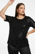 Blusa girocollo a mezza manica in paillettes DORABELLA PIU'