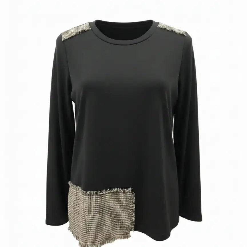 Blusa girocollo con collana accessorio DORABELLA