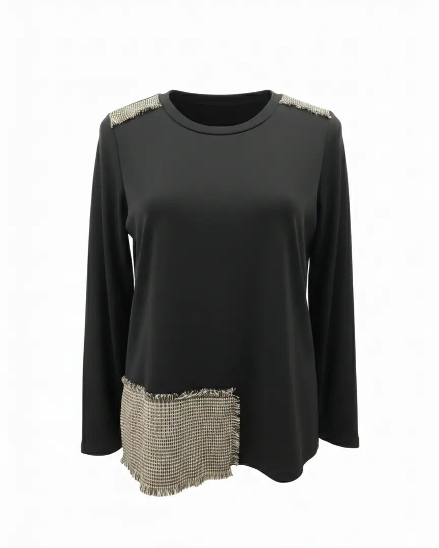 Blusa girocollo con collana accessorio DORABELLA