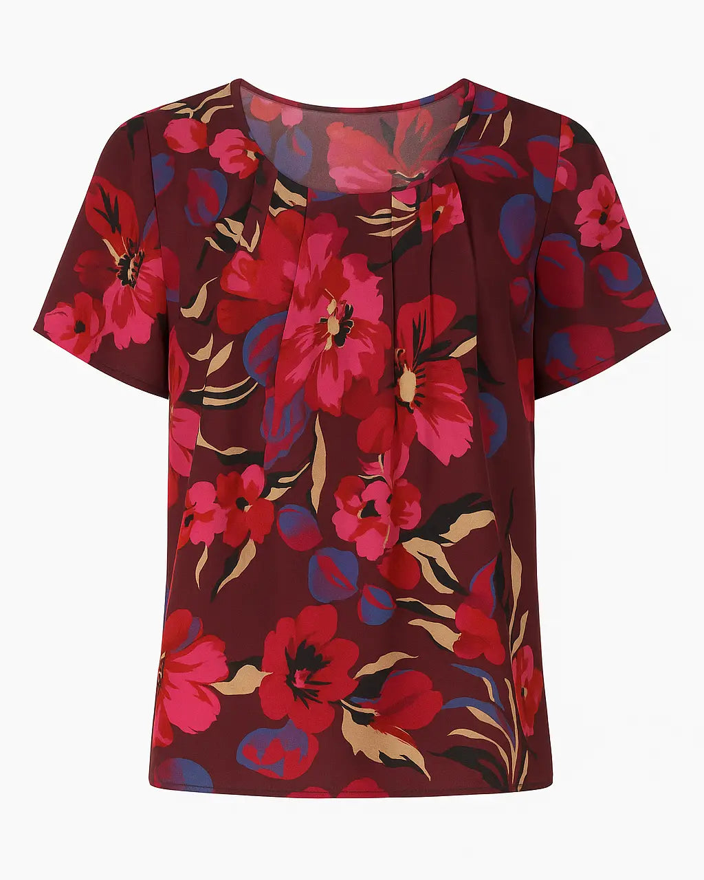 Blusa girocollo con fantasia floreale DORABELLA
