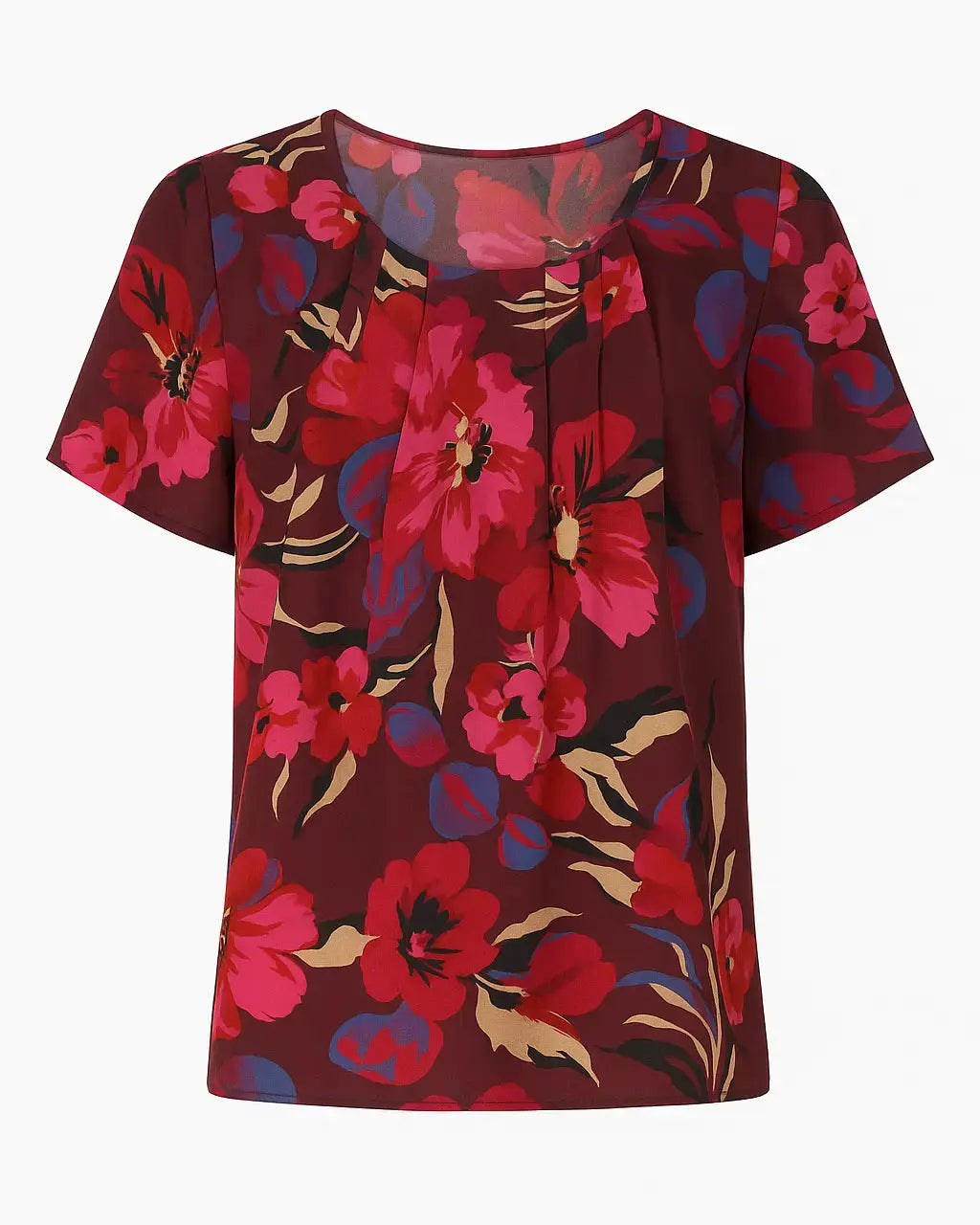 Blusa girocollo con fantasia floreale DORABELLA