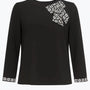 Blusa girocollo con fiocco fantasia DORABELLA PIU'