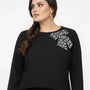 Blusa girocollo con fiocco fantasia DORABELLA PIU'