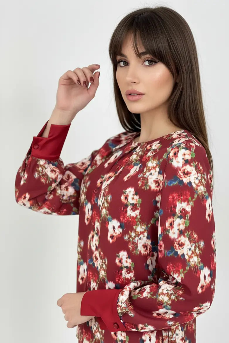 Blusa girocollo fantasia DORABELLA