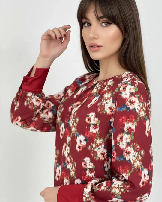 Blusa girocollo fantasia DORABELLA