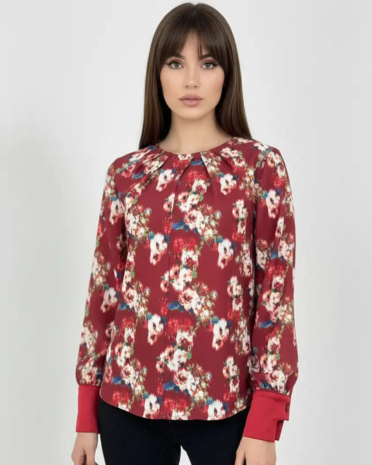 Blusa girocollo fantasia DORABELLA