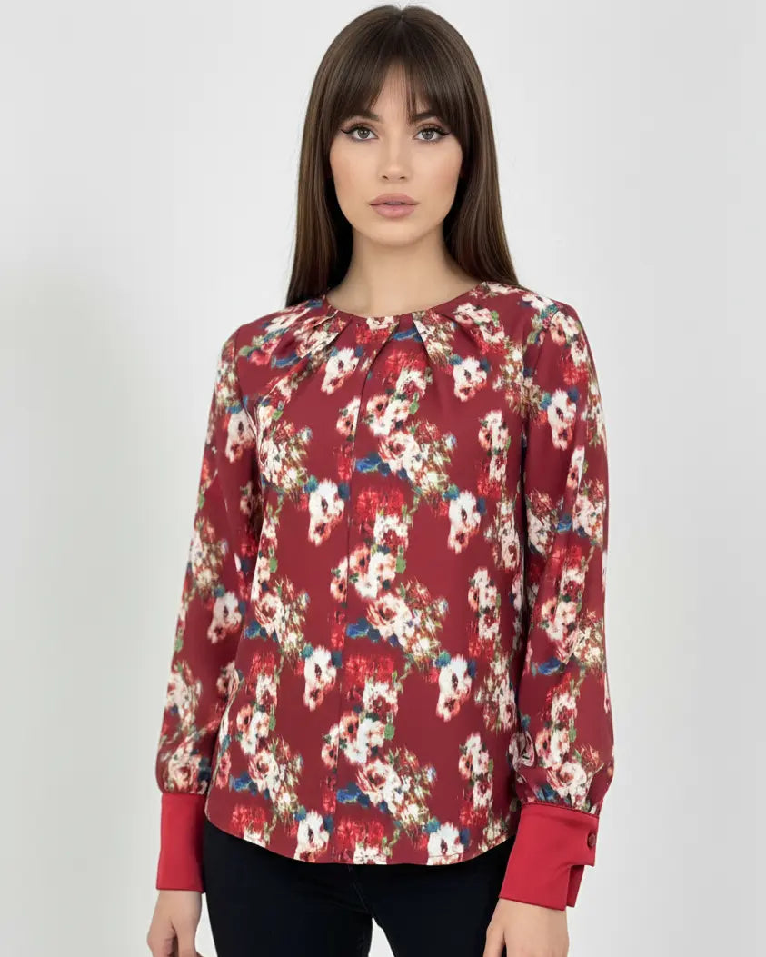 Blusa girocollo fantasia DORABELLA
