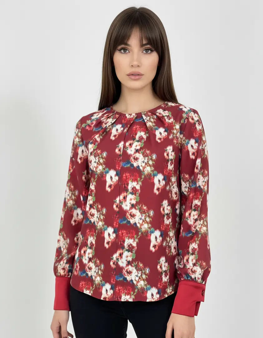 Blusa girocollo fantasia DORABELLA