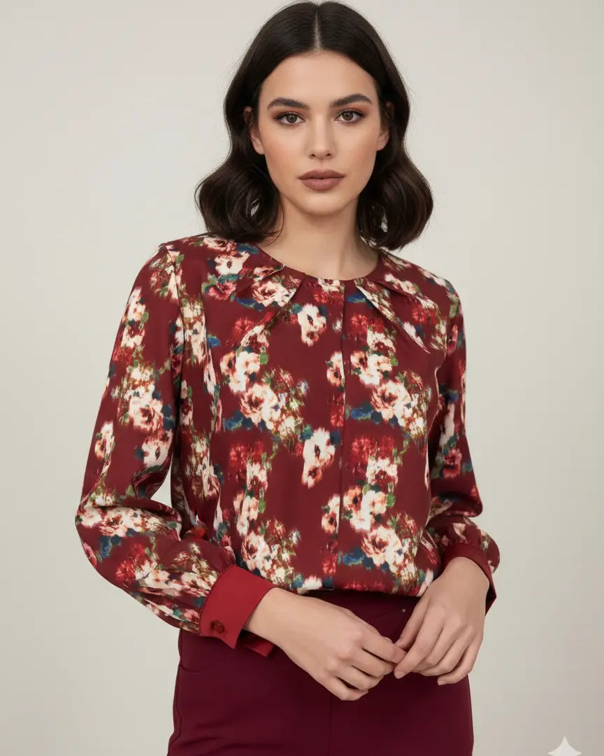 Blusa girocollo fantasia DORABELLA