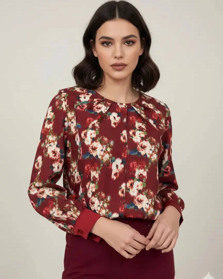 Blusa girocollo fantasia DORABELLA