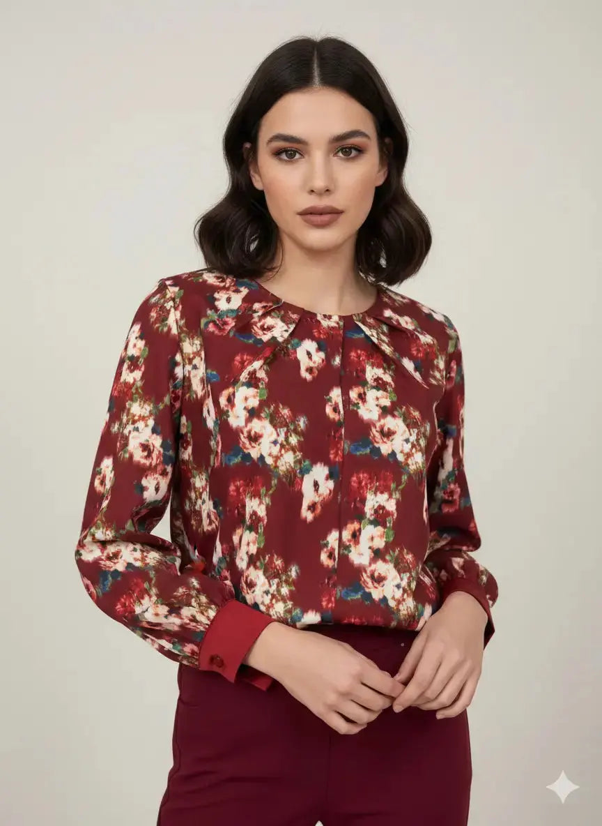 Blusa girocollo fantasia DORABELLA