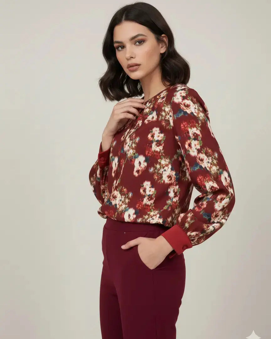Blusa girocollo fantasia DORABELLA
