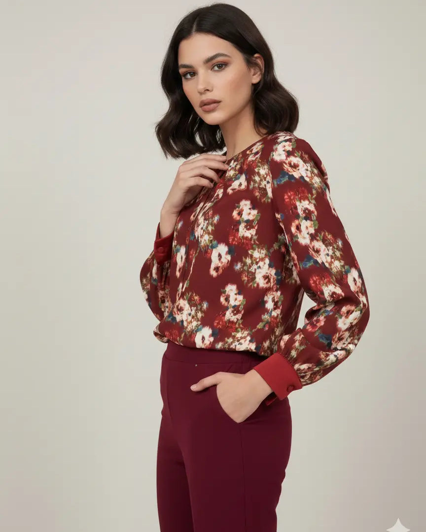 Blusa girocollo fantasia DORABELLA