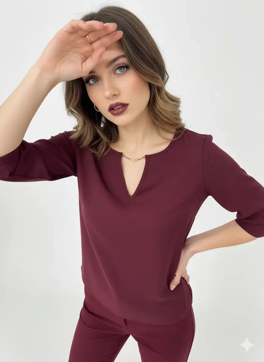 Blusa girocollo in georgette DORABELLA PIU'