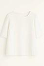 Blusa girocollo in sangallo con maniche a tre quarti DORABELLA XXL