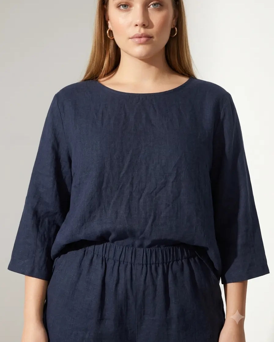 Blusa in Lino DORABELLA PIU'