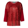 Blusa in georgette e paillettes ROSSO DORABELLA
