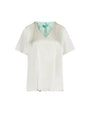 Blusa in raso in tinta unita e fantasia paisley interna PANNA DORABELLA