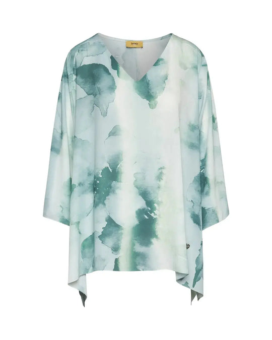 Blusa kimono con scollo a V a fantasia ALOE DORABELLA PIU'