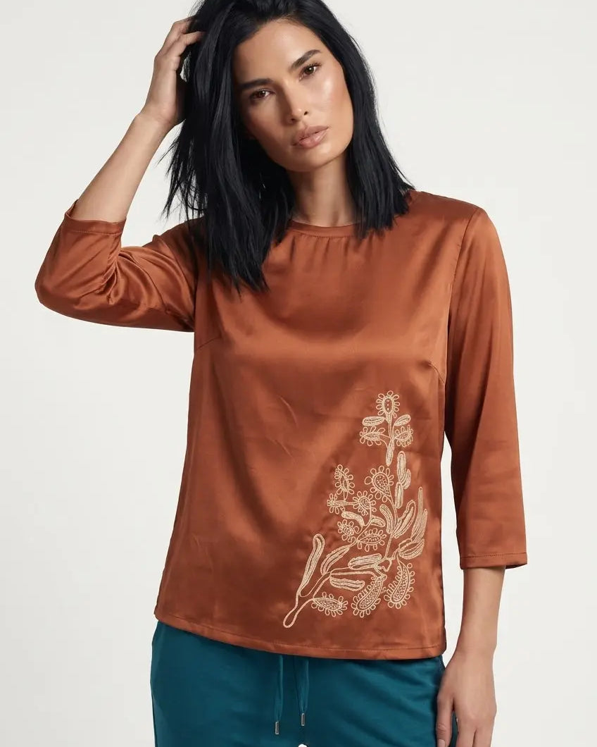Blusa manica 3/4 con stampa DORABELLA