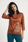 Blusa manica 3/4 con stampa DORABELLA