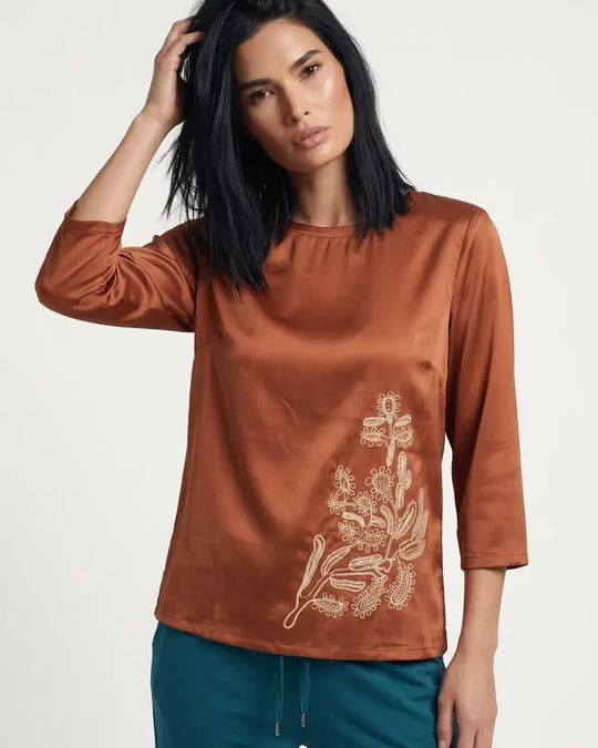 Blusa manica 3/4 con stampa DORABELLA