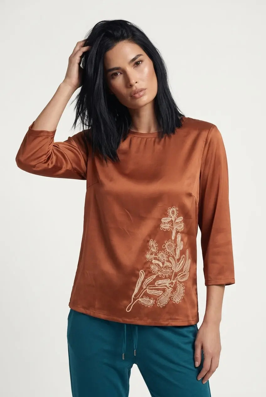Blusa manica 3/4 con stampa DORABELLA