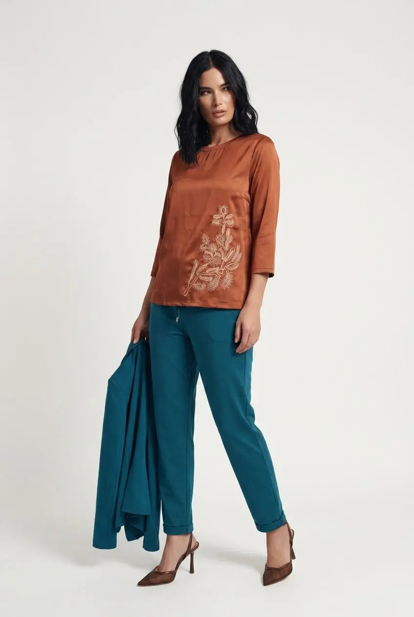 Blusa manica 3/4 con stampa DORABELLA