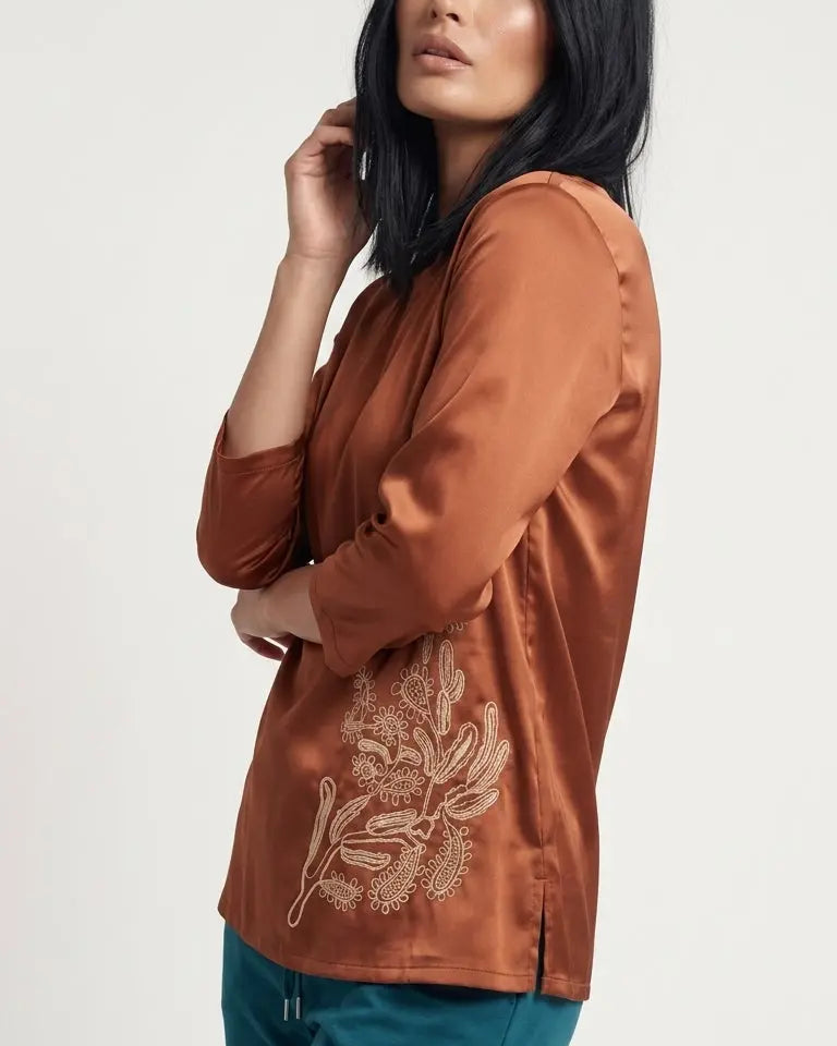 Blusa manica 3/4 con stampa DORABELLA