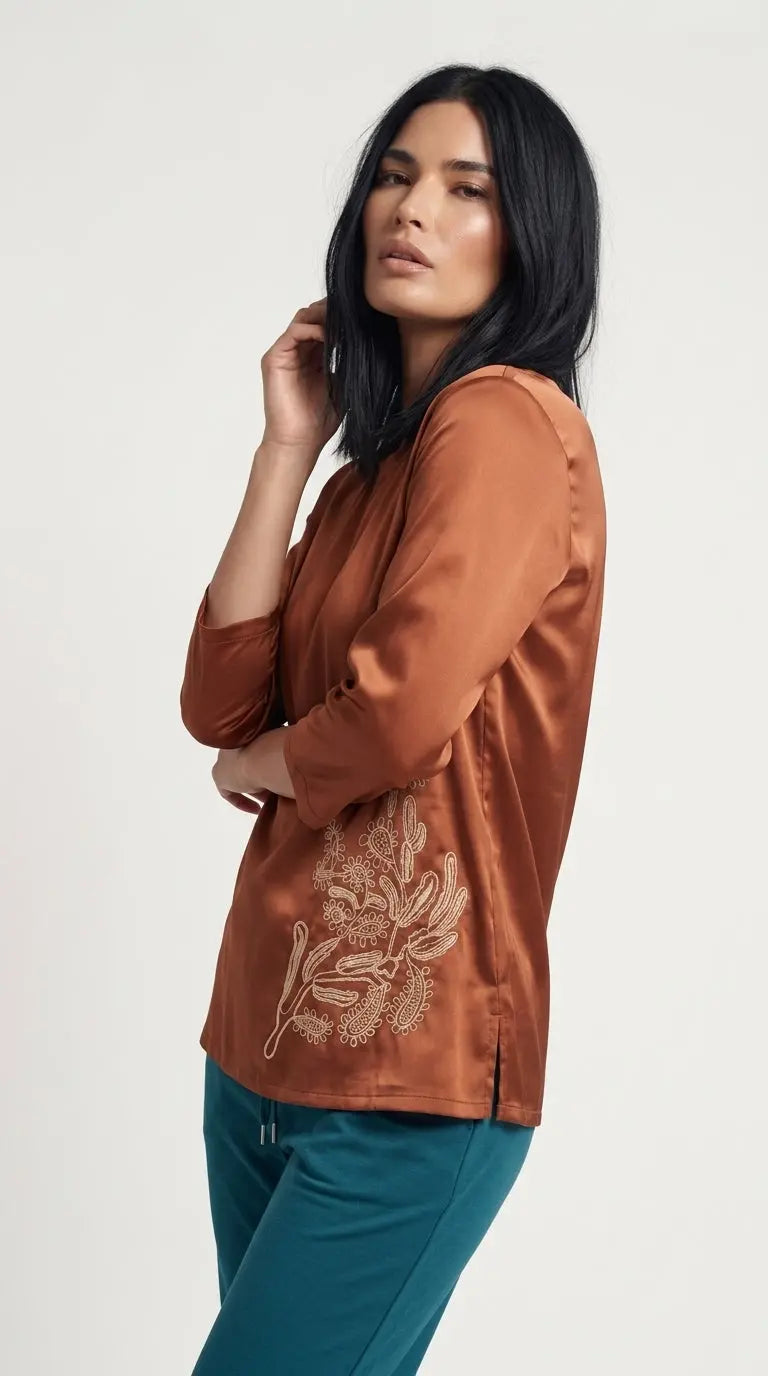 Blusa manica 3/4 con stampa DORABELLA
