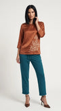 Blusa manica 3/4 con stampa DORABELLA