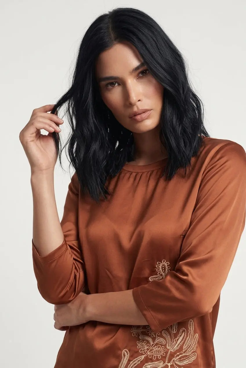 Blusa manica 3/4 con stampa DORABELLA
