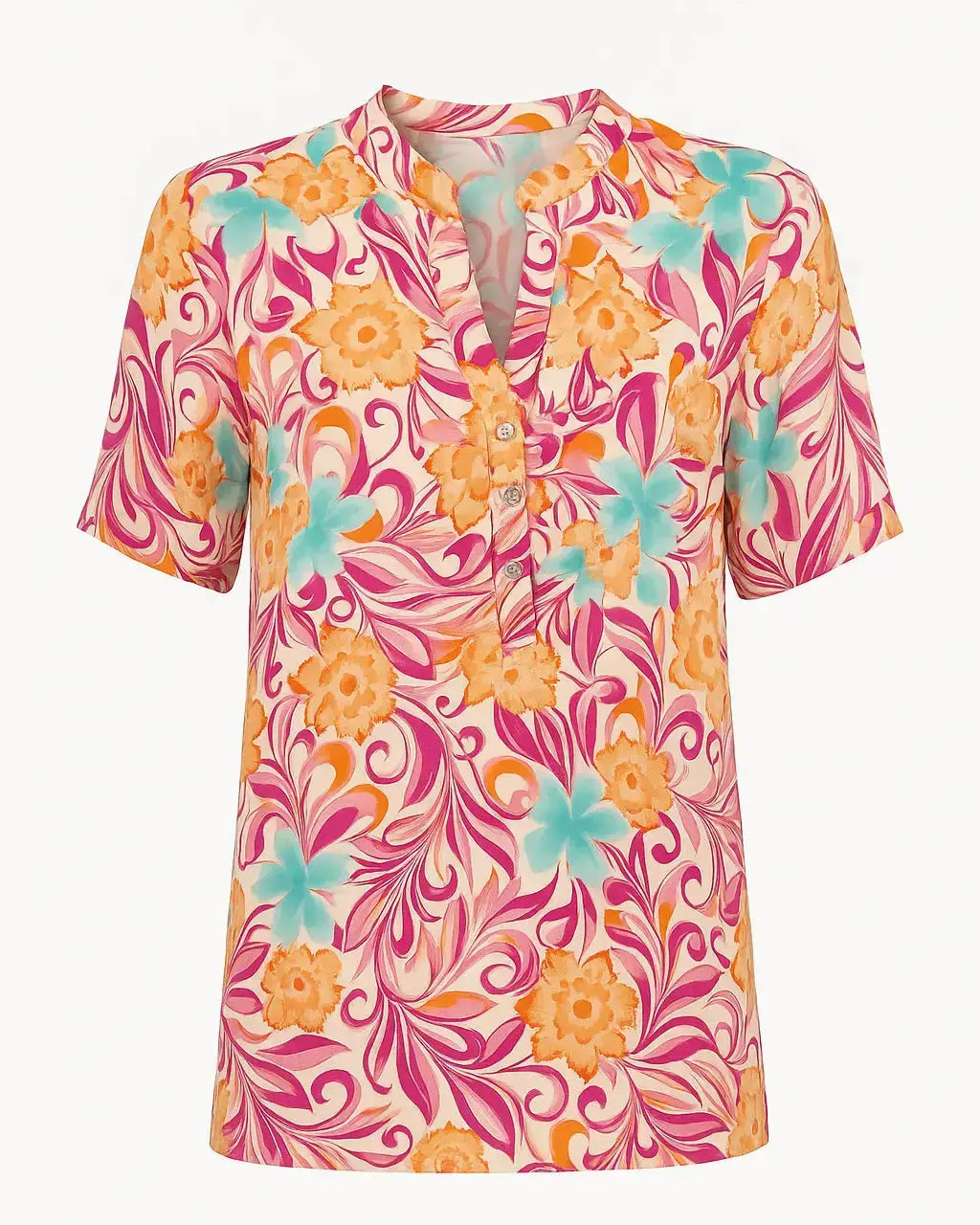 Blusa mezza manica con collo coreana DORABELLA