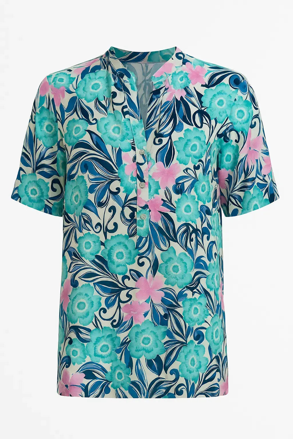 Blusa mezza manica con collo coreana DORABELLA