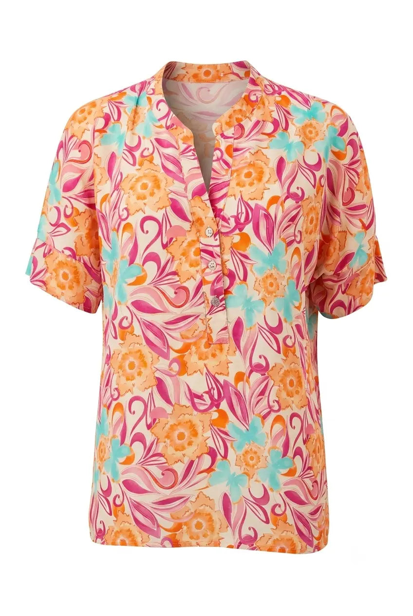 Blusa mezza manica con collo coreana DORABELLA