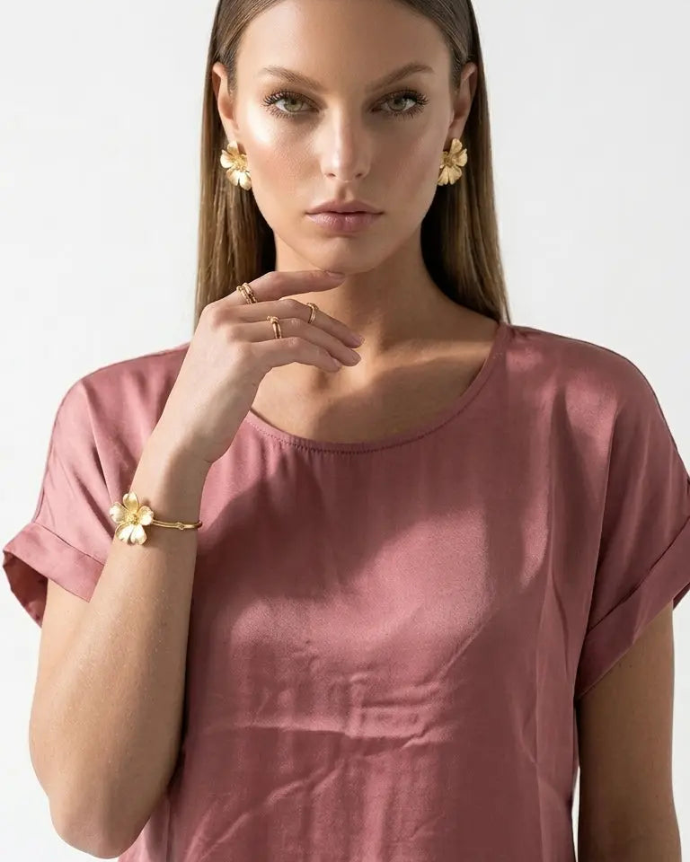 Blusa mezza manica girocollo MALVA DORABELLA