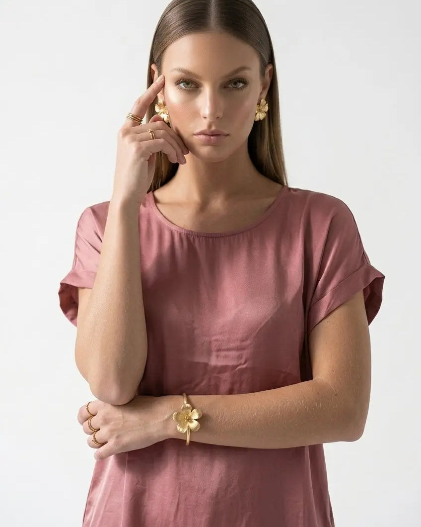 Blusa mezza manica girocollo MALVA DORABELLA
