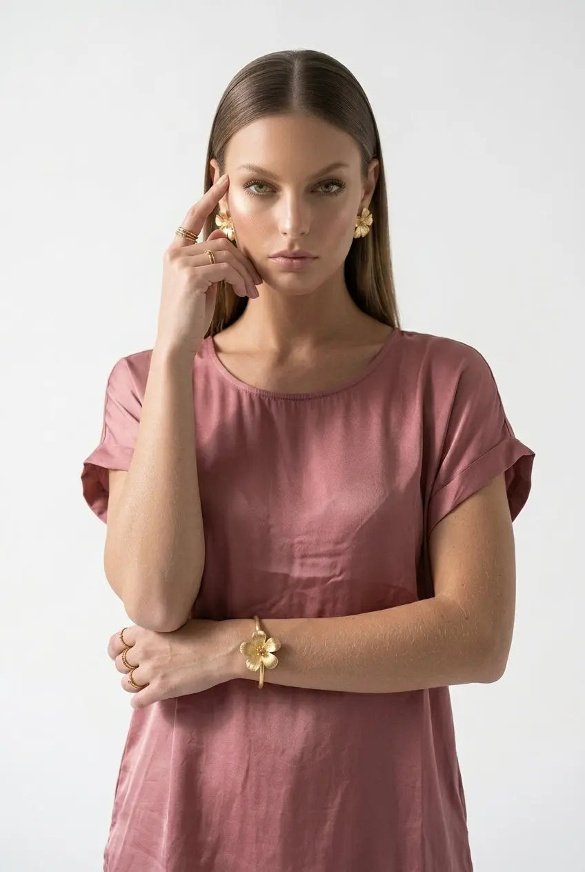 Blusa mezza manica girocollo MALVA DORABELLA