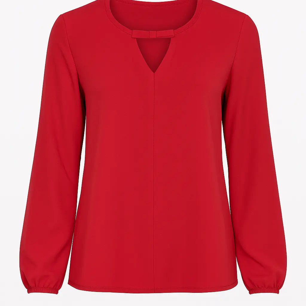 Blusa scollo a V con fiocco DORABELLA