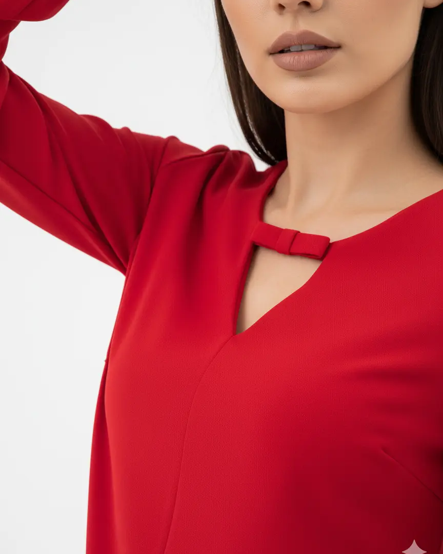 Blusa scollo a V con fiocco DORABELLA