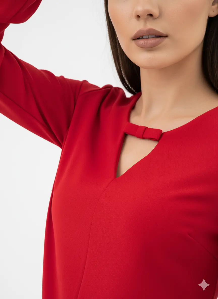 Blusa scollo a V con fiocco DORABELLA