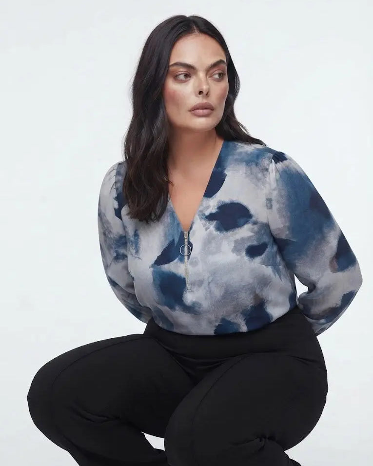 Blusa scollo a V e zip DORABELLA PIU'