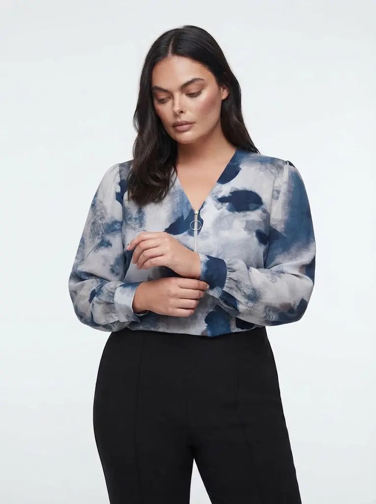 Blusa scollo a V e zip DORABELLA PIU'