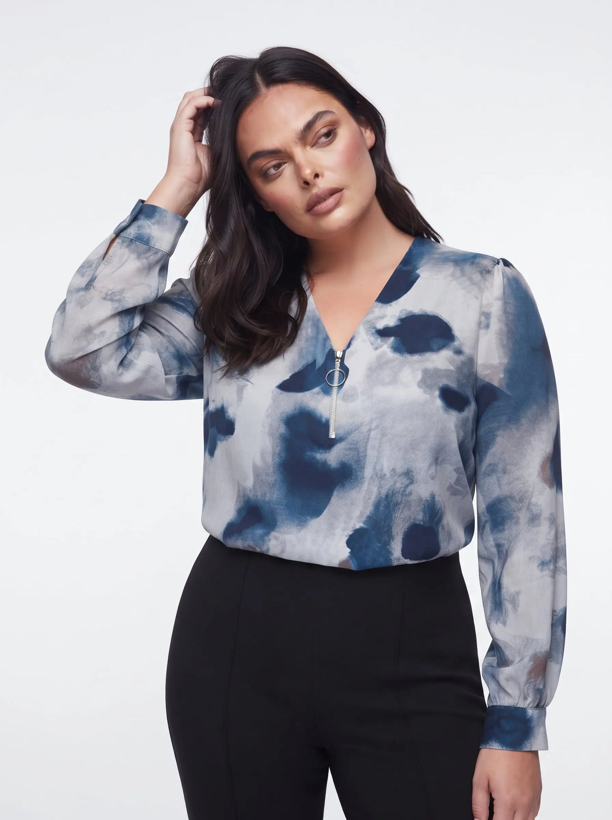 Blusa scollo a V e zip DORABELLA PIU'