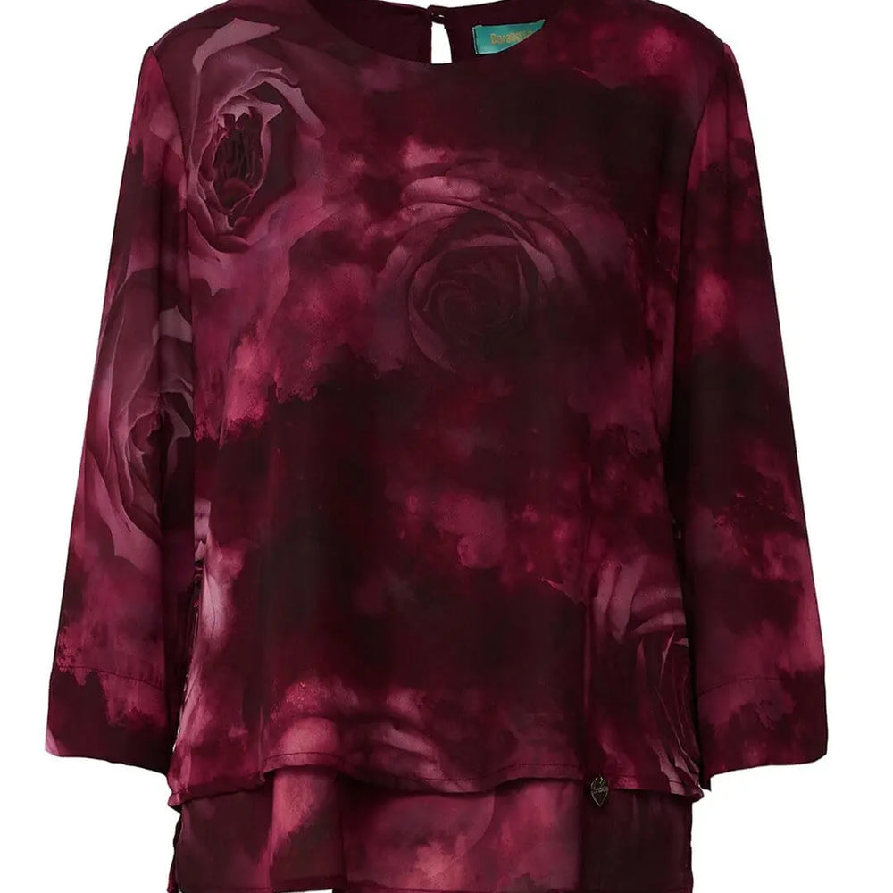 Blusa stampata con doppio strato MALVA DORABELLA