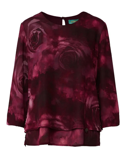 Blusa stampata con doppio strato MALVA DORABELLA