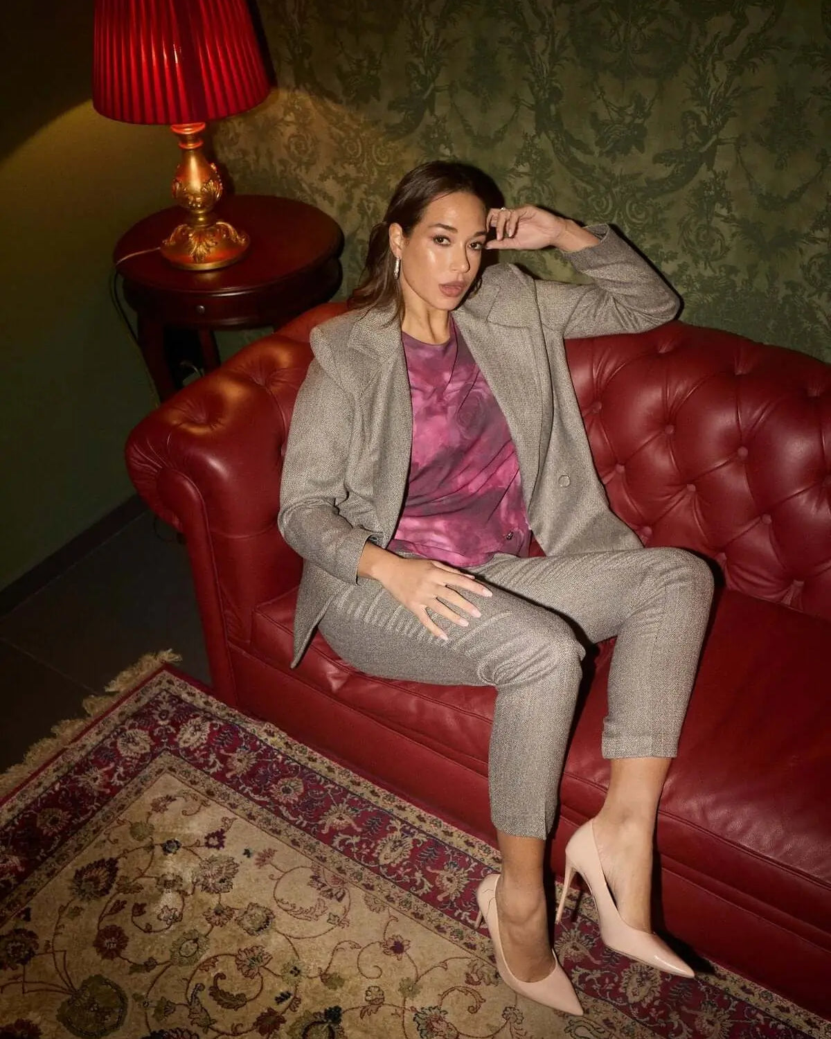 Blusa stampata con doppio strato MALVA DORABELLA